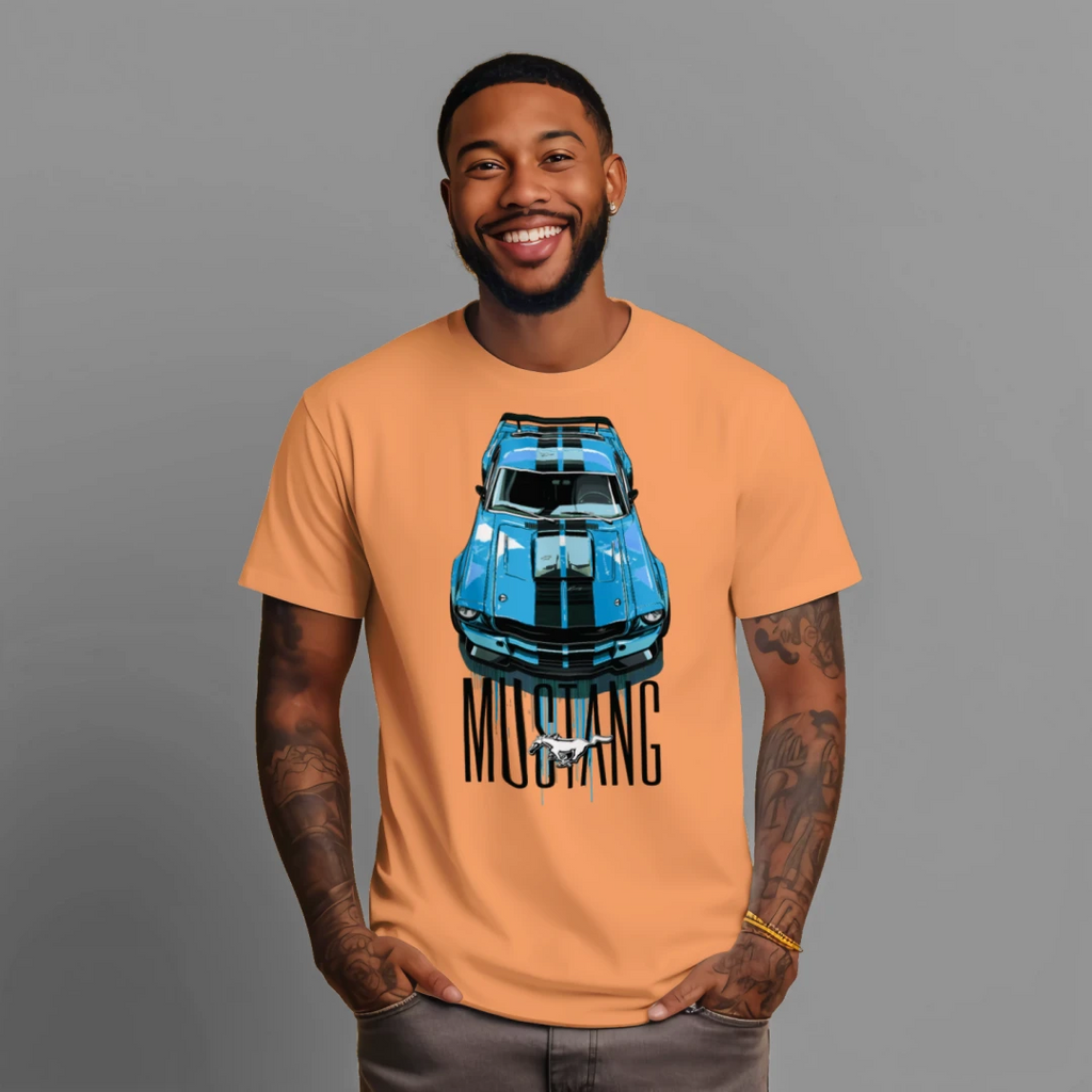 Blue Mustang Graphic T-shirt